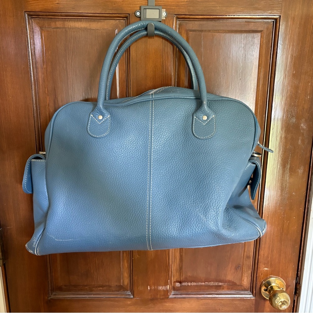 Elegant Blue Leather Women's Latico Bag